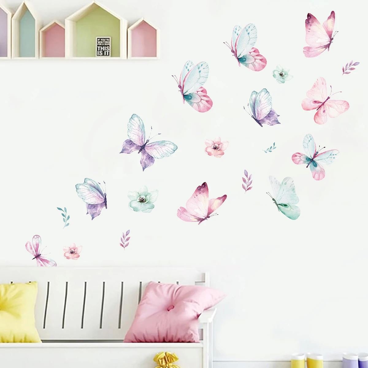 Décoration Murale - ButterfliesSticker™ - Vert - Bébé Chez Nous